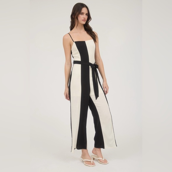 Blu Pepper Colorblock Wide Leg Jumpsuit - Picture 3 of 4